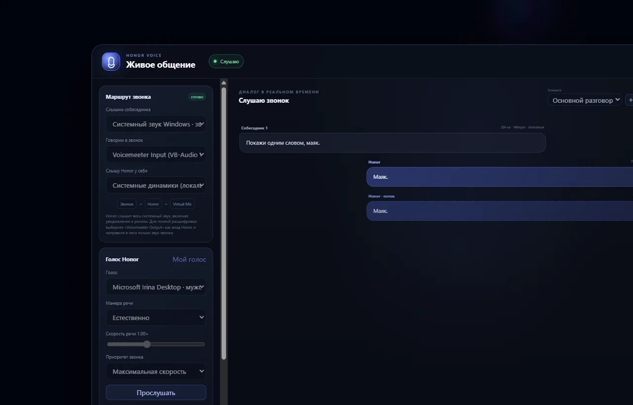Real voice-mode screen